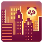 Sonnenuntergang in der Stadt + Panda