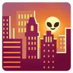 Sonnenuntergang in der Stadt + Außerirdischer
