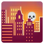 Sonnenuntergang in der Stadt + Totenkopf
