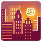 Sonnenuntergang in der Stadt + Blumenstrauß