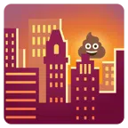 Sonnenuntergang in der Stadt + Kothaufen