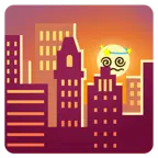 Sonnenuntergang in der Stadt + schwindlig
