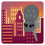 Sonnenuntergang in der Stadt + Spinne