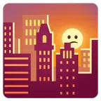 Sonnenuntergang in der Stadt + verwundertes Gesicht