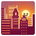 Sonnenuntergang in der Stadt + verwirrtes Gesicht