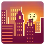 Sonnenuntergang in der Stadt + verdutztes Gesicht