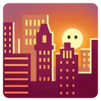 Sonnenuntergang in der Stadt + Gesicht ohne Mund