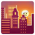 Sonnenuntergang in der Stadt + Gesicht mit Kopfverband