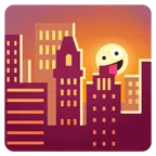 Sonnenuntergang in der Stadt + irres Gesicht