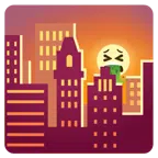Sonnenuntergang in der Stadt + kotzendes Gesicht