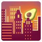 Sonnenuntergang in der Stadt + Avocado