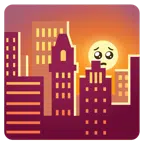 Sonnenuntergang in der Stadt + bettelndes Gesicht