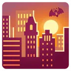 Sonnenuntergang in der Stadt + Fledermaus