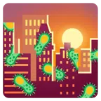Sonnenuntergang in der Stadt + Mikrobe