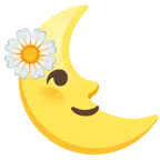 faccina ultimo quarto di luna + fiore