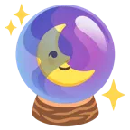 faccina ultimo quarto di luna + sfera di cristallo