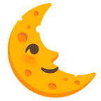 faccina ultimo quarto di luna + fetta di formaggio