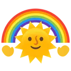 faccina sole + arcobaleno