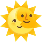 faccina sole + faccina ultimo quarto di luna