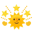 faccina sole + stella che brilla