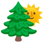 faccina sole + albero sempreverde