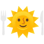 faccina sole + piatto e posate