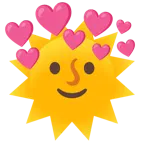faccina sole + cuore con freccia