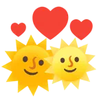 faccina sole + cuori che girano