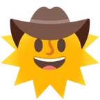 faccina sole + faccina con cappello da cowboy