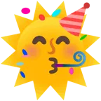 faccina sole + faccina che festeggia
