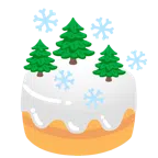ต้นสน + เค้กวันเกิด