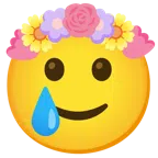 tulipano + faccina sorridente con lacrima
