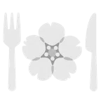 fiore di ciliegio + piatto e posate