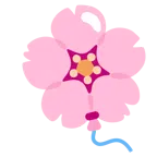 fiore di ciliegio + palloncino