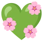 fiore di ciliegio + cuore verde