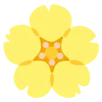 fiore di ciliegio + cuore giallo