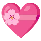 fiore di ciliegio + cuore con fiocco