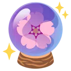 fiore di ciliegio + sfera di cristallo
