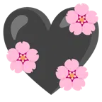 fiore di ciliegio + cuore nero