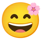fiore di ciliegio + faccina con sorriso e occhi sorridenti