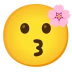 fiore di ciliegio + faccina che bacia