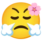 fiore di ciliegio + faccina che sbuffa
