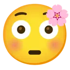 fiore di ciliegio + faccina imbarazzata