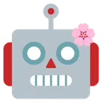 fiore di ciliegio + faccina di robot