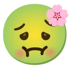 fiore di ciliegio + faccina nauseata