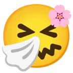 fiore di ciliegio + faccina che starnutisce