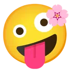 fiore di ciliegio + faccina impazzita