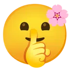 fiore di ciliegio + faccina che zittisce