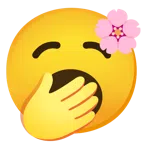 fiore di ciliegio + faccina che sbadiglia