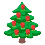 rosa + albero sempreverde